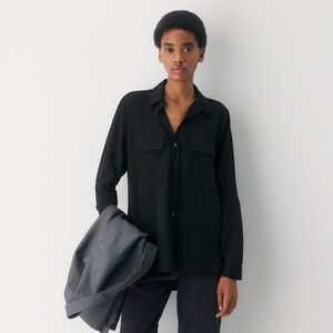 Black Button-Down Women's Shirt